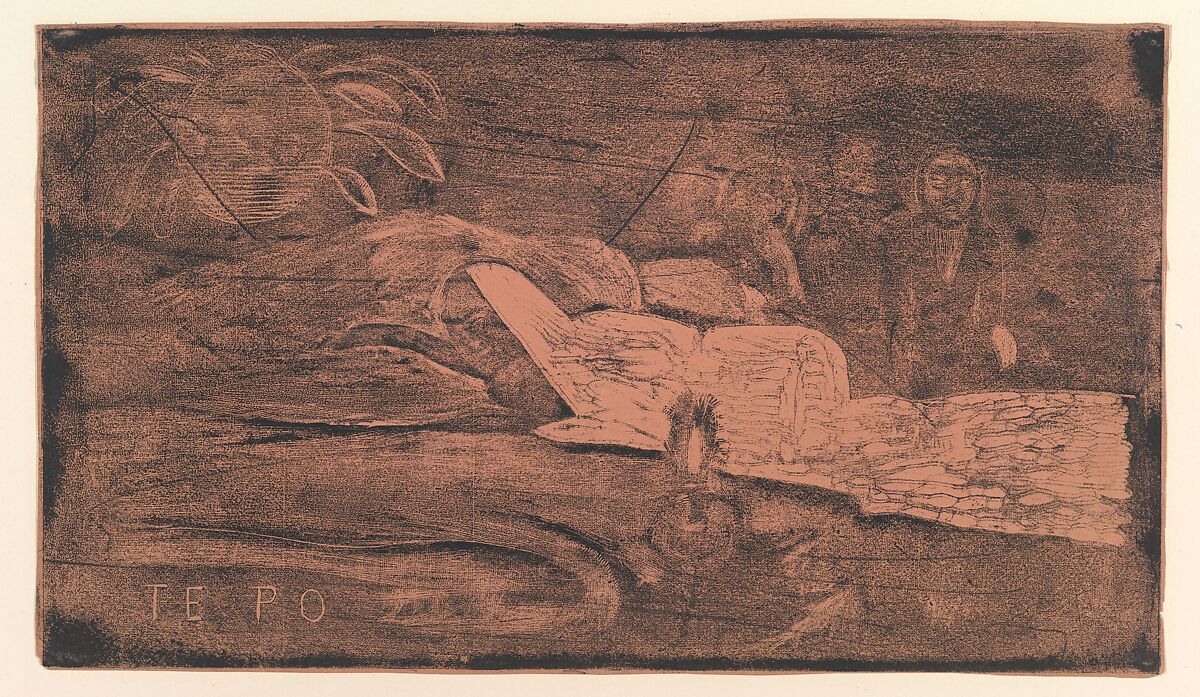 Te Po, Paul Gauguin (French, Paris 1848–1903 Atuona, Hiva Oa, Marquesas Islands), woodcut on wove paper 