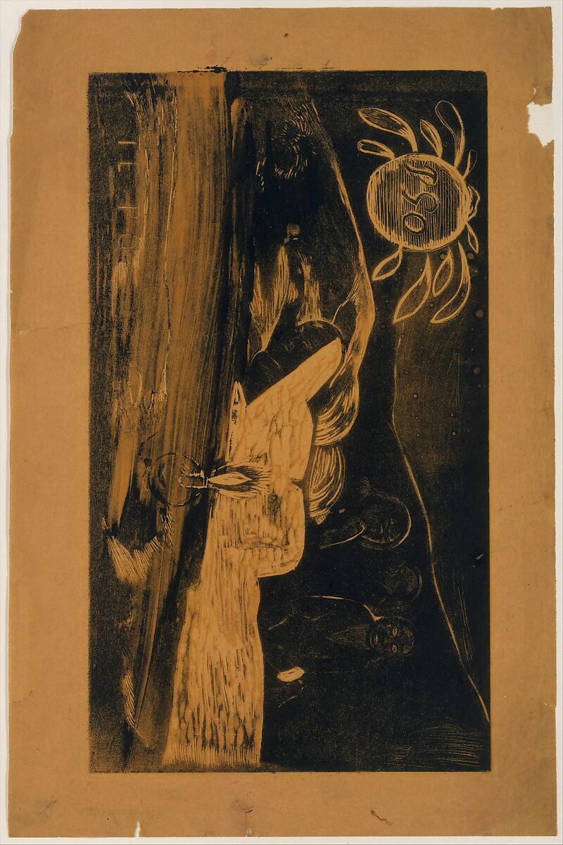 Te Po, Paul Gauguin (French, Paris 1848–1903 Atuona, Hiva Oa, Marquesas Islands), Woodcut printed in color on wove paper lined with silk