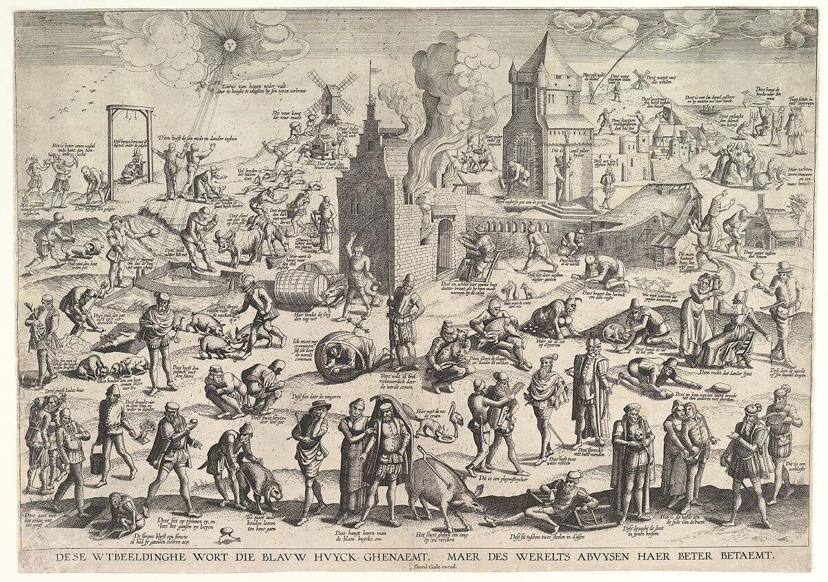 De Blauwe Huyck (The Blue Hood), Published by Theodoor Galle (Netherlandish, Antwerp 1571–1633 Antwerp), Etching 