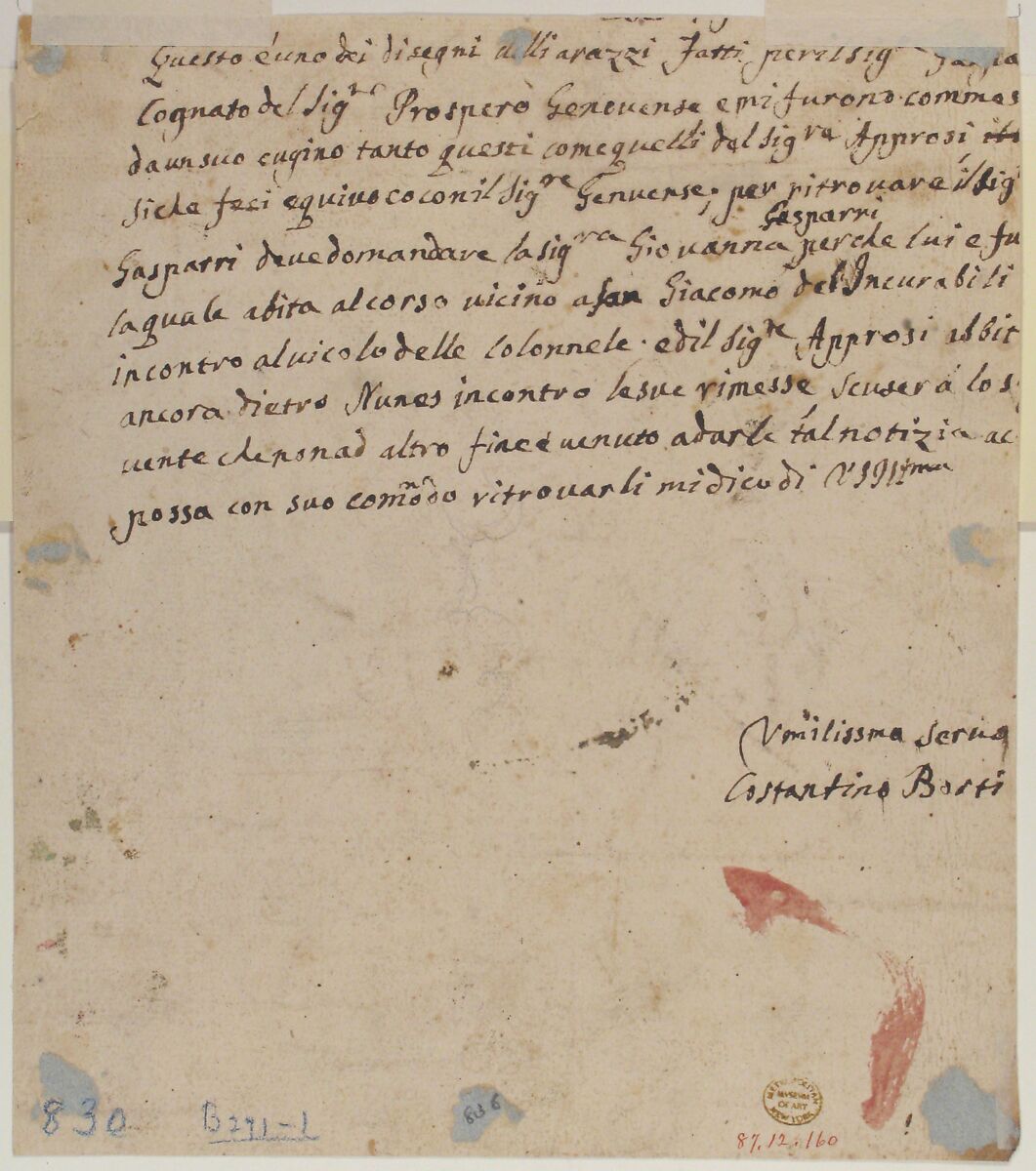 Design for Panel: Allegory of Europe, from "The Four Continents", Giacomo Barri (Italian, documented Venice after 1630–1689 Venice), Black chalk