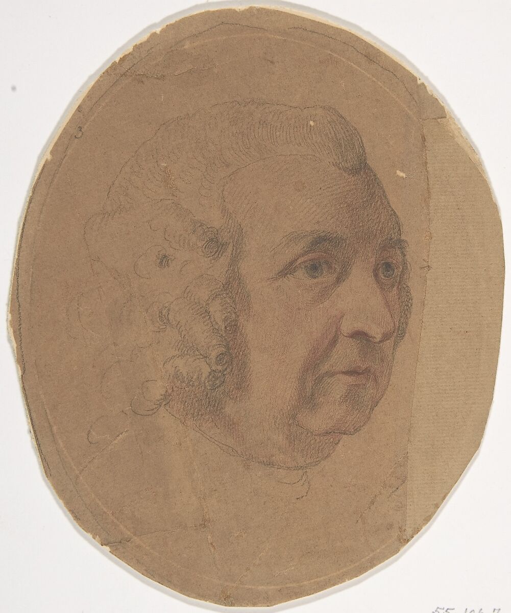 Charles Pratt, Baron Camden (later 1st Earl Camden), Francesco Bartolozzi (Italian, Florence 1728–1815 Lisbon), Black and red chalk, varnished, on thin laid paper. Oval. 