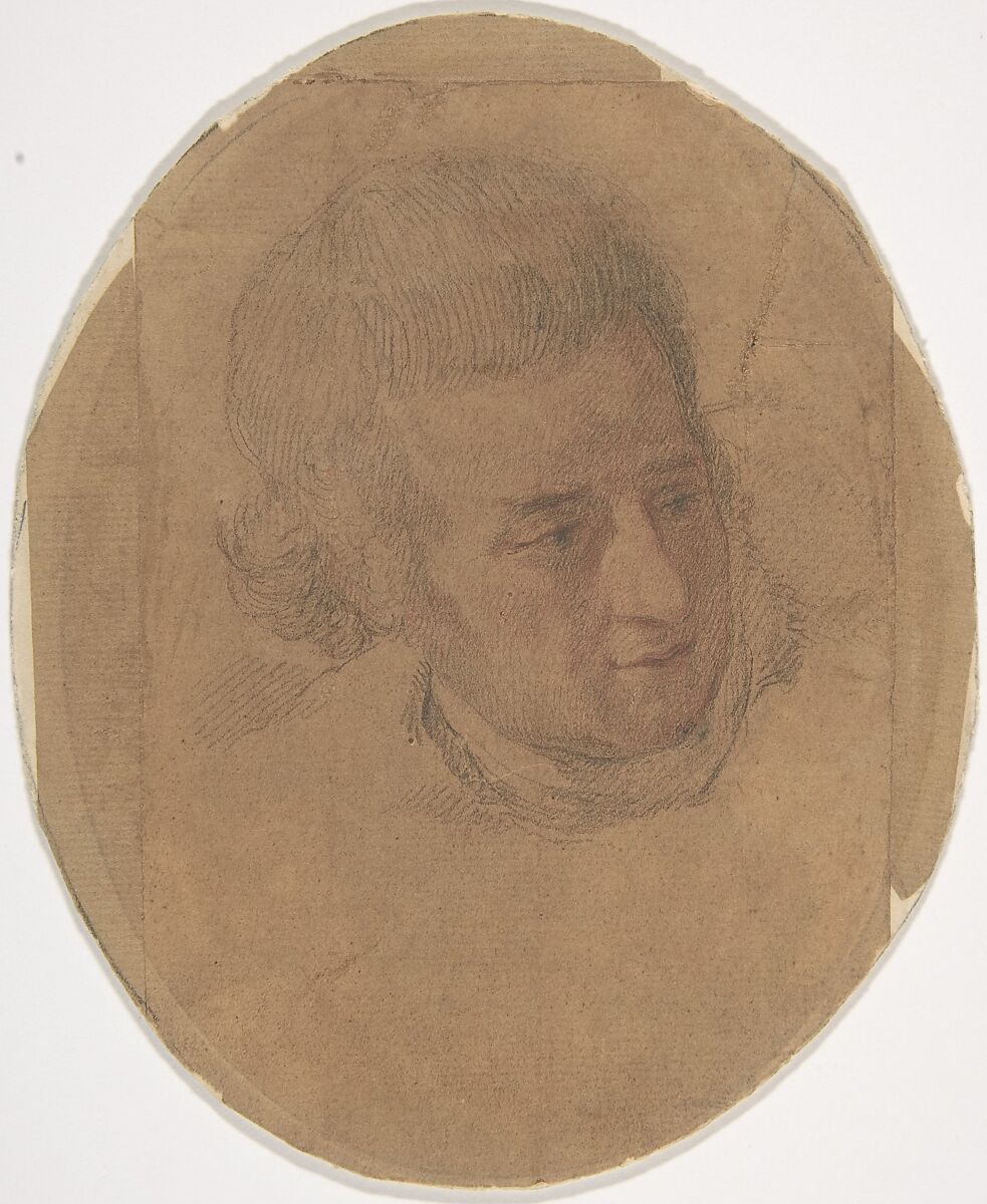 Thomas Howard, 3rd Earl of Effingham and 9th Baron Howard, Francesco Bartolozzi (Italian, Florence 1728–1815 Lisbon), Black and red chalk, varnished, on thin laid paper. Oval. 