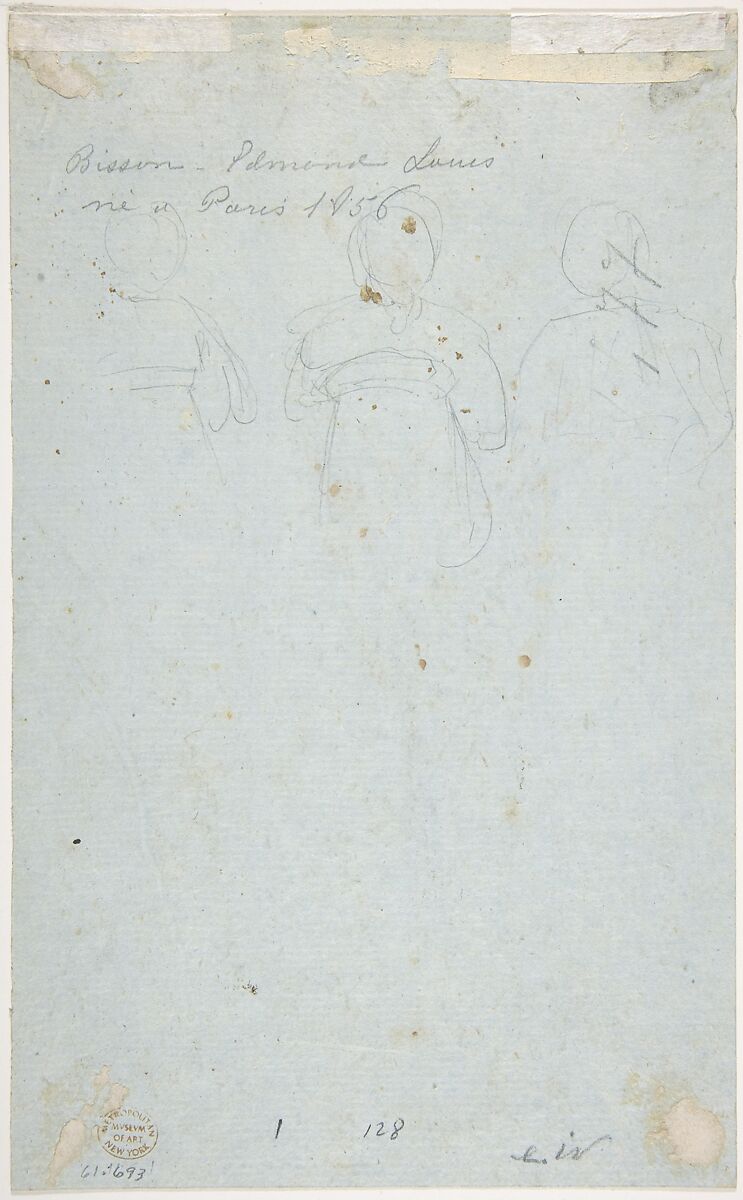 Ornamental Design with Caryatid Figure Standing on Stool and Holding a Bowl; Puttis on the Sides Hold Drapery and Support Base with an Eagle; on the Right Side Decorative Figures with Acanthus surmounted by Flowing., Giuseppe Bernardino Bison (Italian, Palmanova 1762–1844 Milan), Pen and brown ink, brush and brown wash, over traces of black chalk on pale blue gray prepared paper
