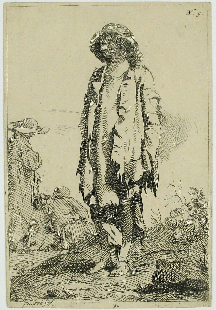 Beggar Family, Jean-Baptiste Marie Pierre (French, Paris 1714–1789 Paris), Etching 