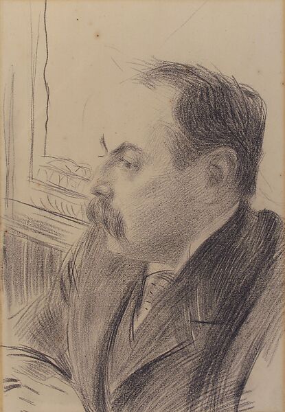 Portrait of the Marquis de Biron, Giovanni Boldini (Italian, Ferrara 1842–1931 Paris), Black chalk