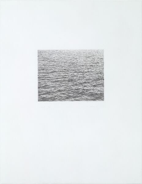 Ocean Surface, Vija Celmins (American, born Riga, Latvia, 1938), Drypoint 