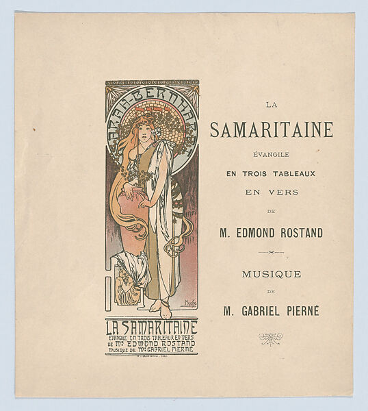 La Samaritaine, Alphonse Mucha (Czech, Ivančice 1860–1939 Prague), Lithograph 