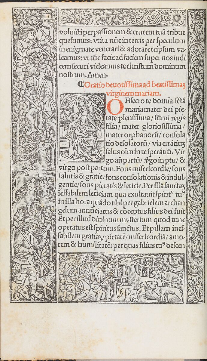 Horae, B.M.V.  use of Rome, Published by Thielman Kerver  , Paris, Printed on paper