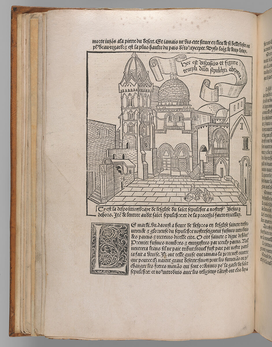 La Peregrination en Terre Sainte  (Pilgrimage to the Holy Land), Translated by Nicolas Le Huen (active 15th century), Engraving, hand colored