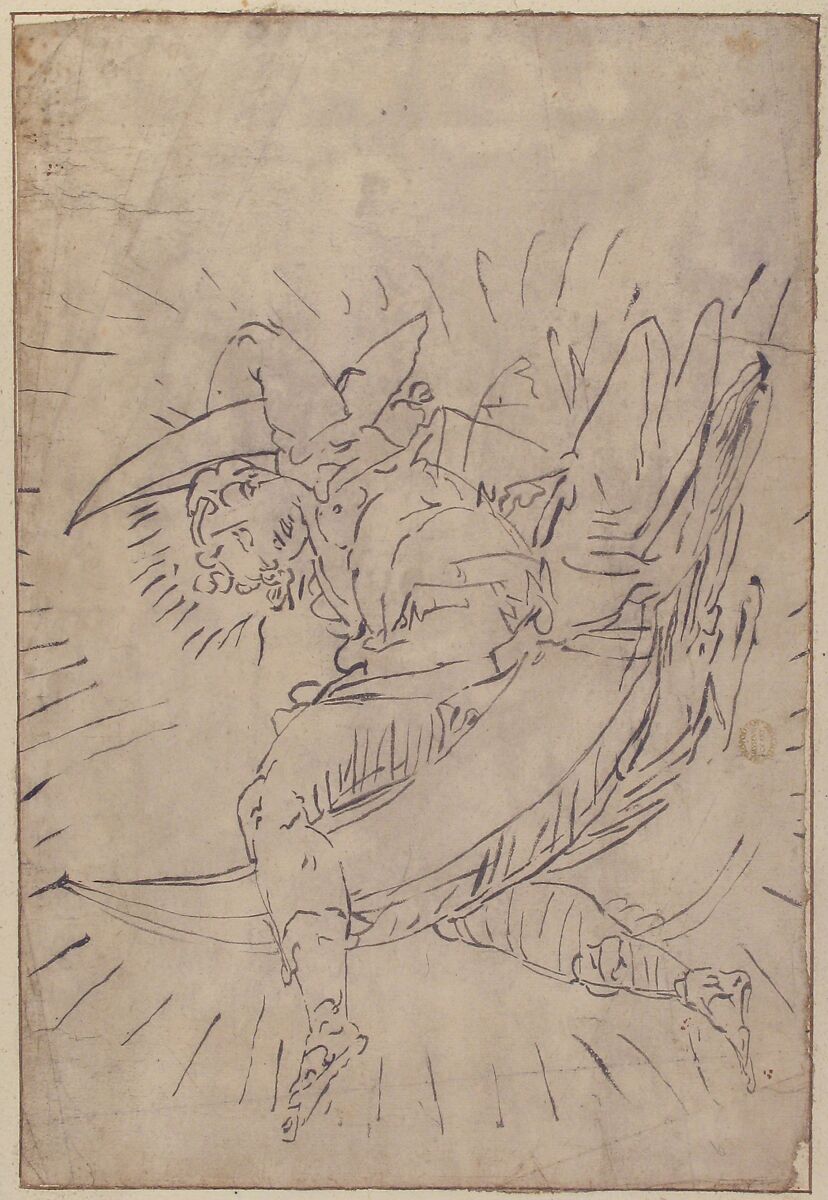 Diana, After Luca Cambiaso (Italian, Moneglia 1527–1585 Madrid), Brush and brown ink