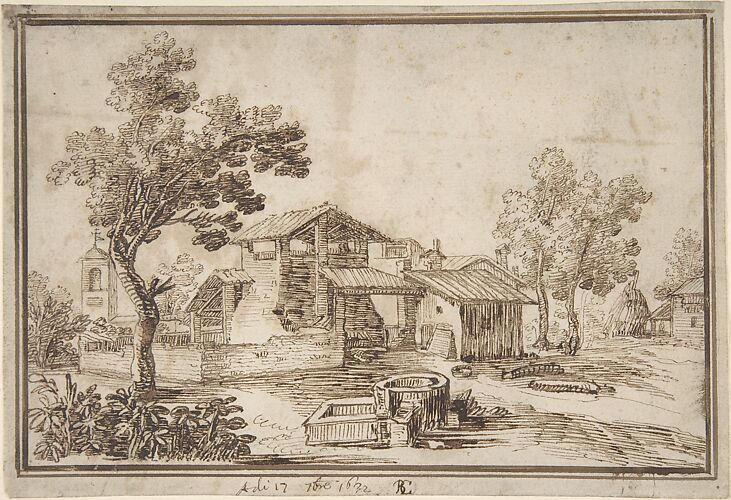 Landscape with a Farm House and a Bell Tower