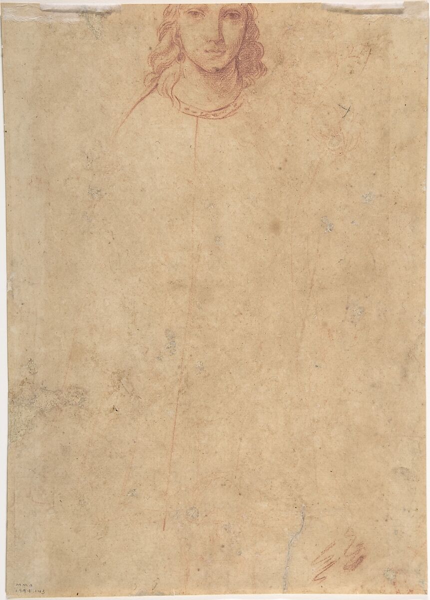 Bust-Length Portrait of a Woman (recto); Bust-Length Study of a Girl (verso), Agostino Carracci (Italian, Bologna 1557–1602 Parma), Red chalk, over black chalk (recto); red chalk (verso)