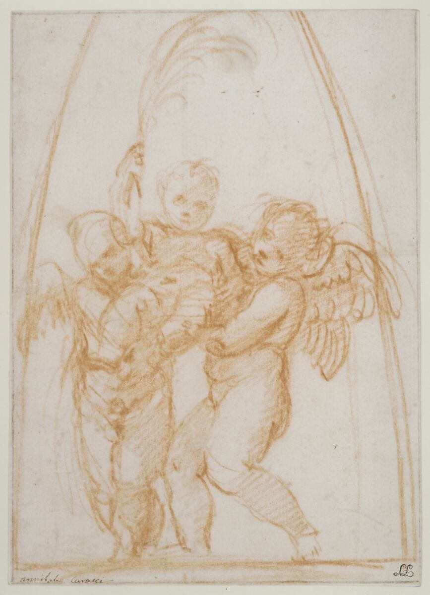 Anteros Victorious, Annibale Carracci (Italian, Bologna 1560–1609 Rome), Red chalk