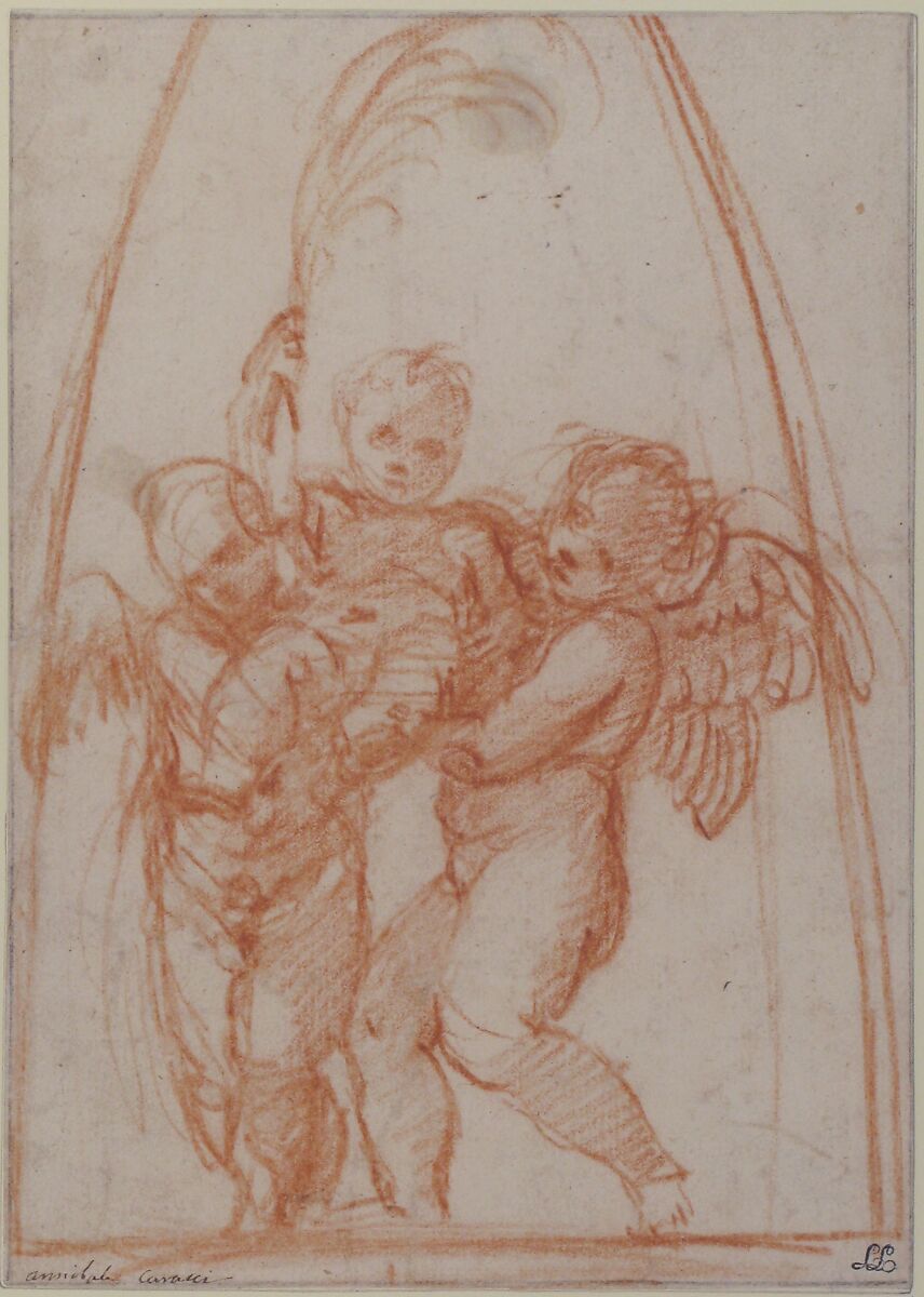 Anteros Victorious, Annibale Carracci (Italian, Bologna 1560–1609 Rome), Red chalk