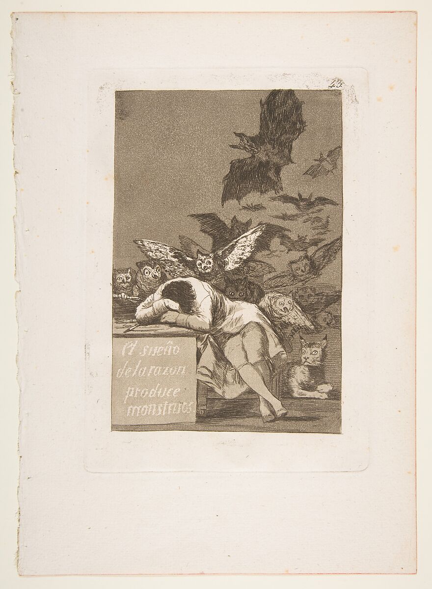 Top 5 Print Series: Francisco Goya, Plate 43: The Sleep of Reason Produces Monsters, 1799, Metropolitan Museum of Art, New York, NY, USA.