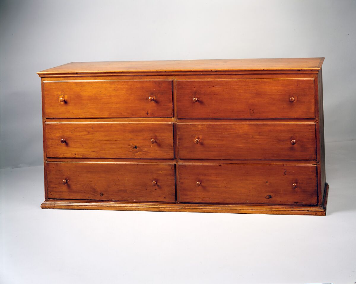 Double Counter, United Society of Believers in Christ’s Second Appearing (“Shakers”) (American, active ca. 1750–present), Pine, applewood, pearwood, American, Shaker