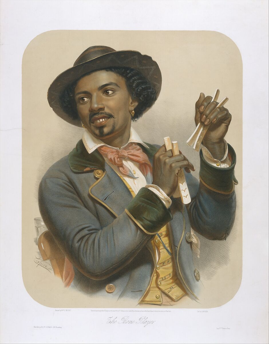 The Bone Player, Jean-Baptiste Adolphe Lafosse (French, Paris 1810–1879 Paris), Hand-colored lithograph
