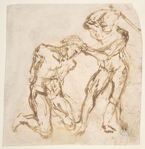 Beheading of a Kneeling Nude Man