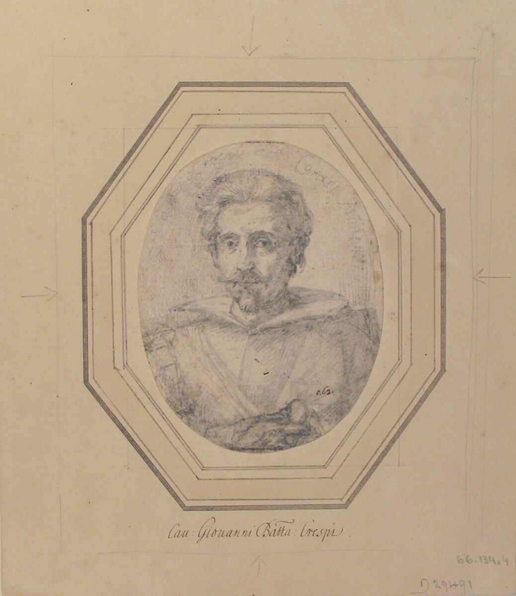 Portrait of a Man (Self-Portrait ?), Giovanni Battista Crespi ("Il Cerano") (Italian, Cerano (?) near Novara ca. 1575–1632 Milan), Black chalk 