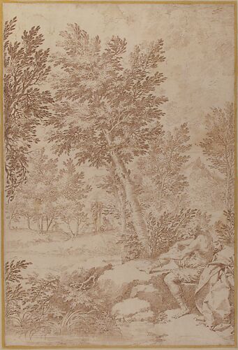 Bathers in a Wooded Landscape
