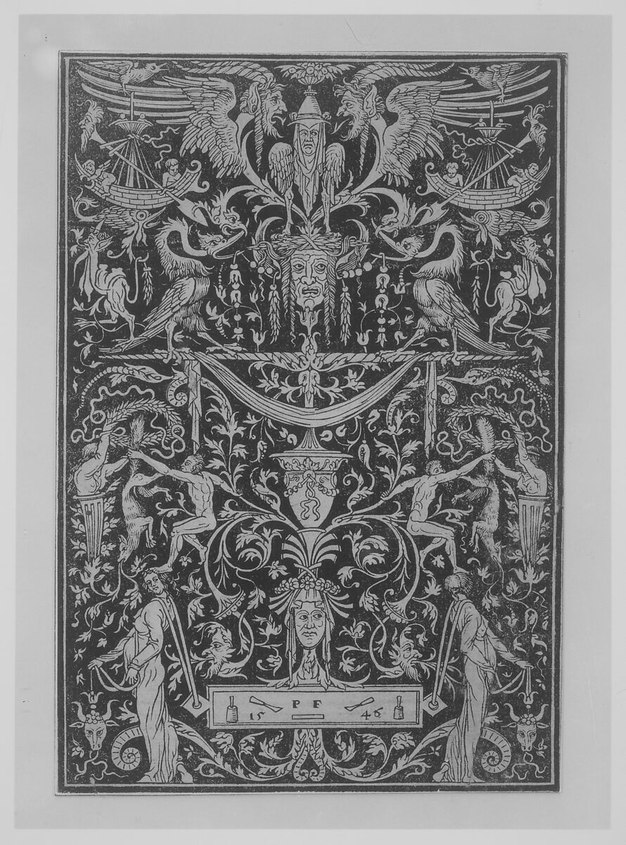 Ornament Print Panel, Peter Flötner (German, Thurgau 1485–1546 Nuremberg), Woodcut 