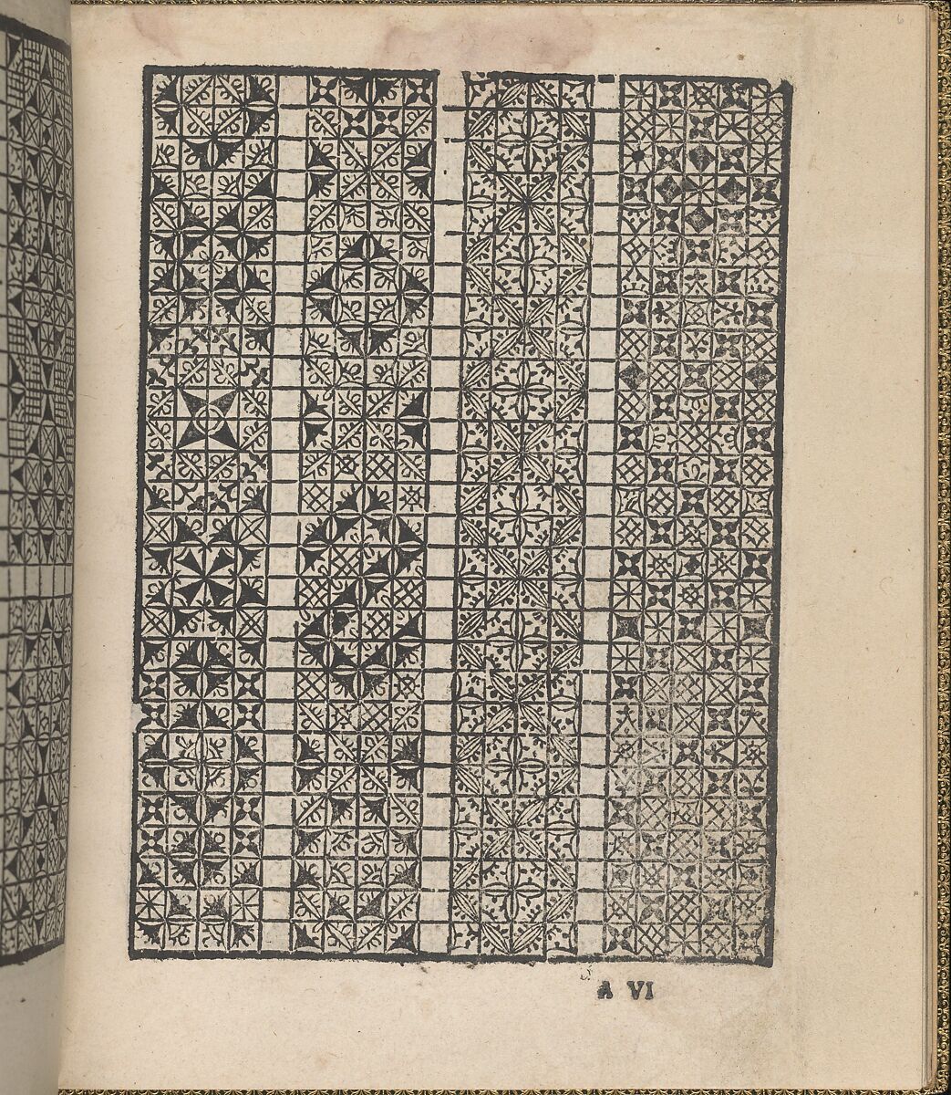 Giardineto novo di punti tagliati et gropposi per exercitio & ornamento delle donne (Venice 1554), Matteo Pagano (Italian, 1515–1588), Woodcut