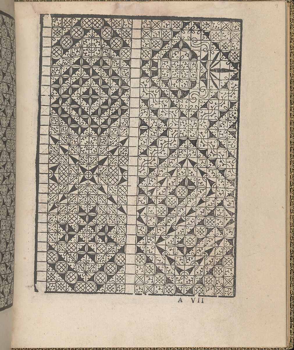 Giardineto novo di punti tagliati et gropposi per exercitio & ornamento delle donne (Venice 1554), Matteo Pagano (Italian, 1515–1588), Woodcut