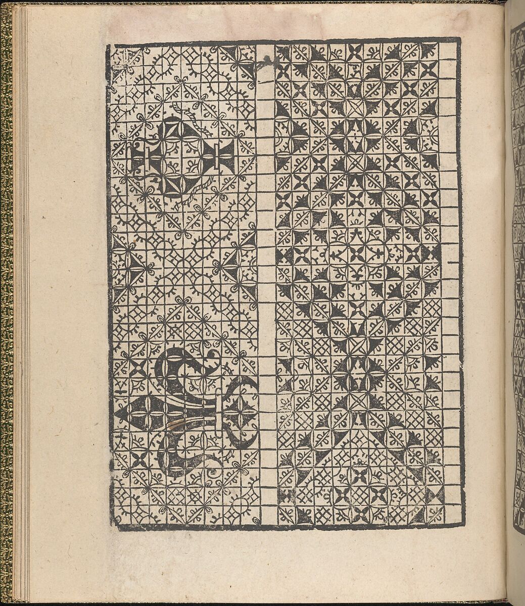 Giardineto novo di punti tagliati et gropposi per exercitio & ornamento delle donne (Venice 1554), Matteo Pagano (Italian, 1515–1588), Woodcut