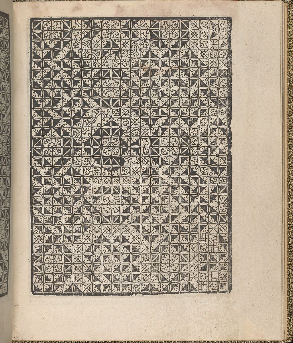 Giardineto novo di punti tagliati et gropposi per exercitio & ornamento delle donne (Venice 1554), Matteo Pagano (Italian, 1515–1588), Woodcut