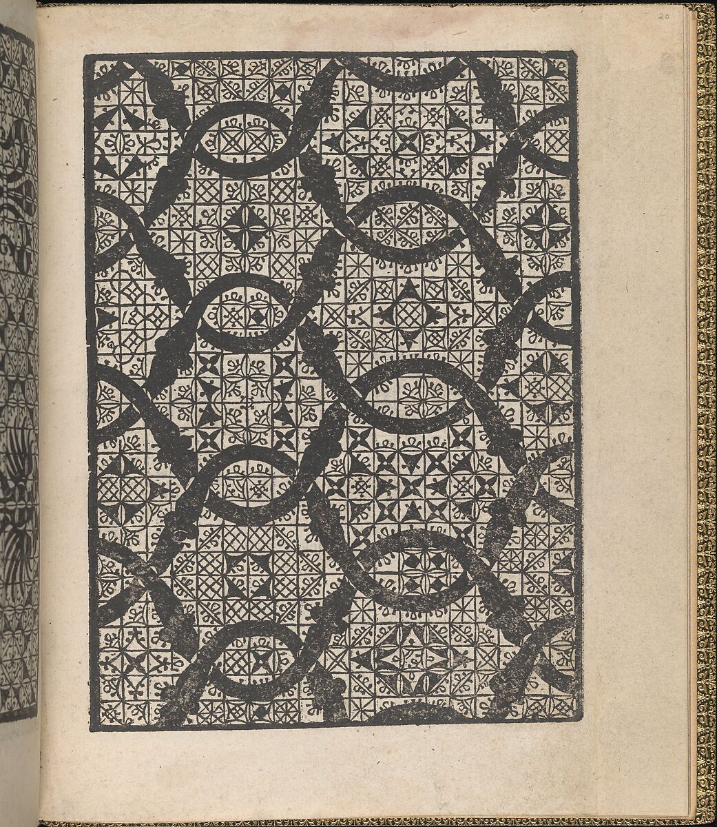 Giardineto novo di punti tagliati et gropposi per exercitio & ornamento delle donne (Venice 1554), Matteo Pagano (Italian, 1515–1588), Woodcut