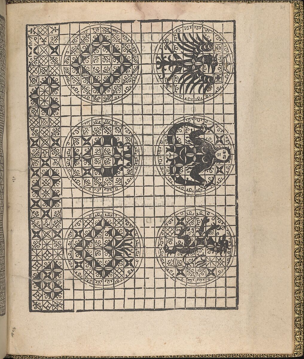 Giardineto novo di punti tagliati et gropposi per exercitio & ornamento delle donne (Venice 1554), Matteo Pagano (Italian, 1515–1588), Woodcut