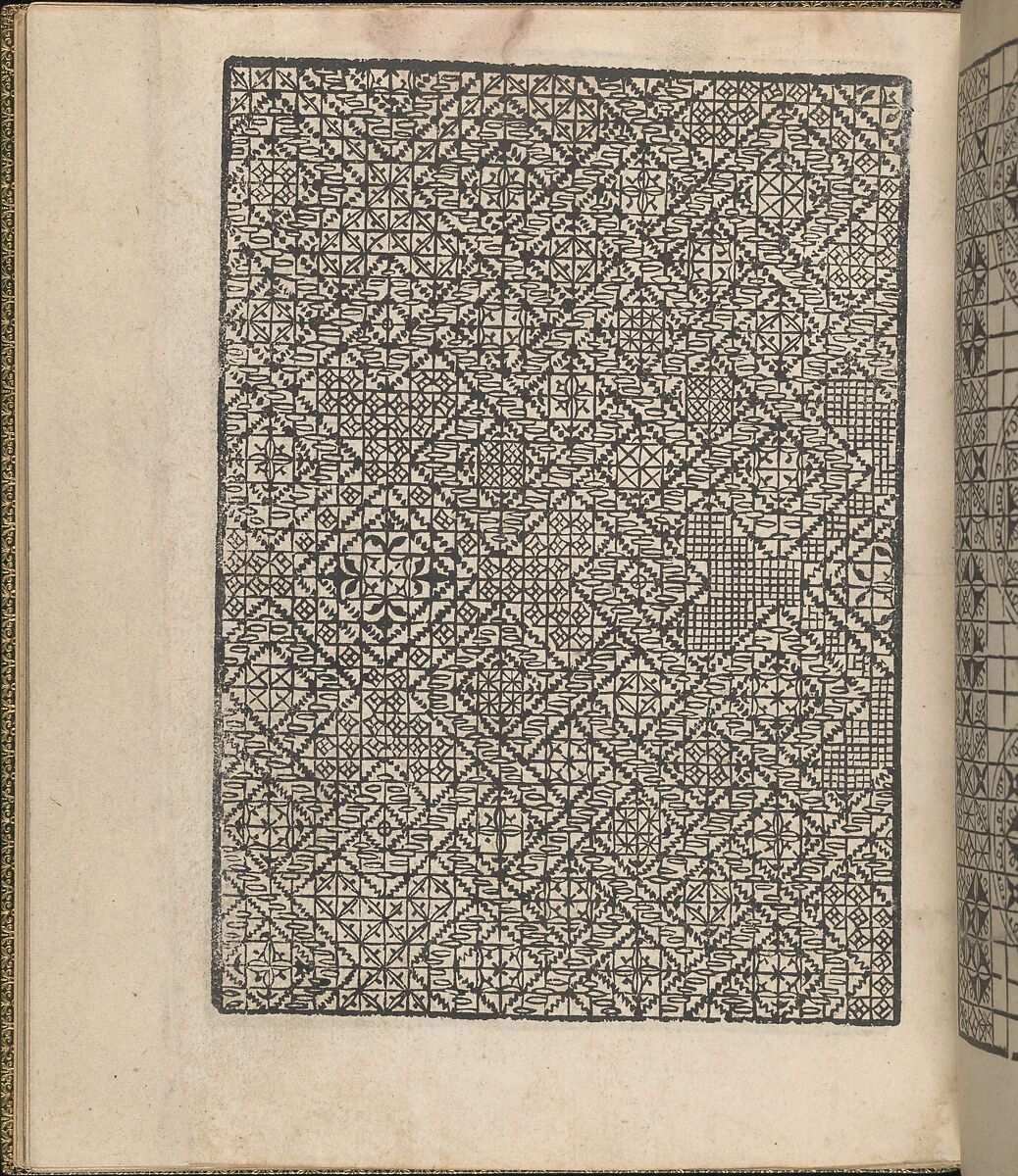 Giardineto novo di punti tagliati et gropposi per exercitio & ornamento delle donne (Venice 1554), Matteo Pagano (Italian, 1515–1588), Woodcut
