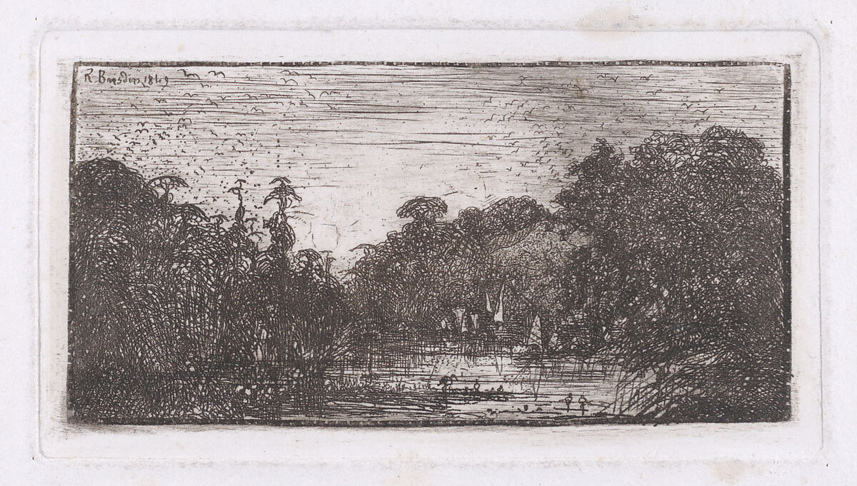 La Lac au Milieu de la Forêt (The Lake in the Middle of the Forest), Rodolphe Bresdin (French, Montrelais 1822–1885 Sèvres), Etching 