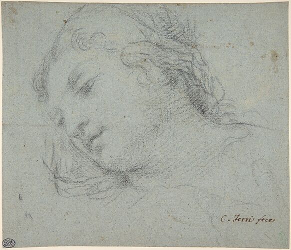 Head of a Woman (recto); Head of a Child, Study of Children's Forearms (verso)