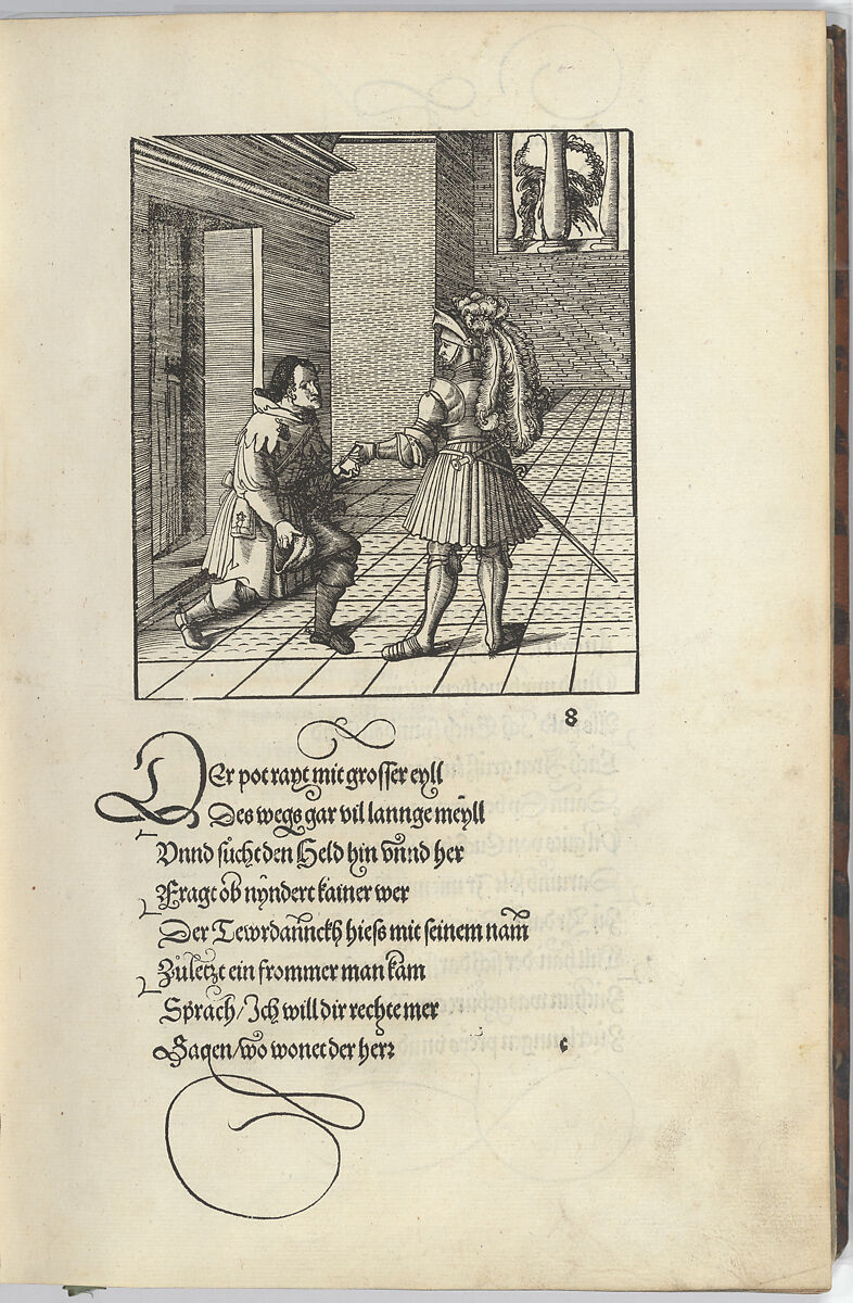 [Der Theuerdank]. Die geverlicheiten und eines teils der geschichten des loblichen streitbaren vnd hochberumbten helds vnd Ritters Tewrdannckhs, Written by Melchior Pfintzing (German), Woodcuts
