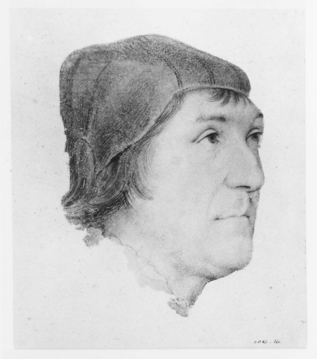 Portrait of John Poyntz, Attributed to Hans Holbein the Younger (German, Augsburg 1497/98–1543 London), Black and red chalk (use of stumping), brush and brown wash and black ink