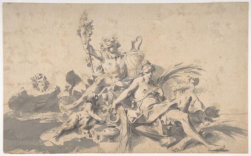 Bacchus and Ceres Attended by Putti and a Marine Deity