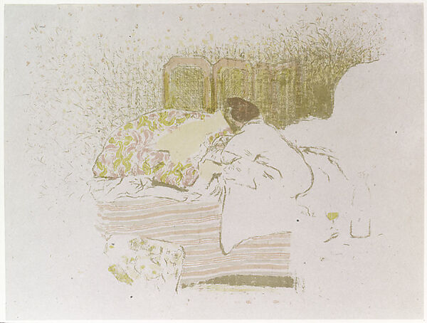 The Birth of Annette, Edouard Vuillard (French, Cuiseaux 1868–1940 La Baule), Color lithograph on China paper; trial proof of undescribed early state