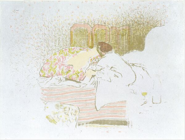 The Birth of Annette, Edouard Vuillard (French, Cuiseaux 1868–1940 La Baule), Color lithograph on China paper; trial proof of undescribed early state