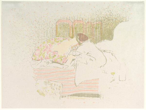 The Birth of Annette, Edouard Vuillard  French, Color lithograph on China paper; trial proof of undescribed early state