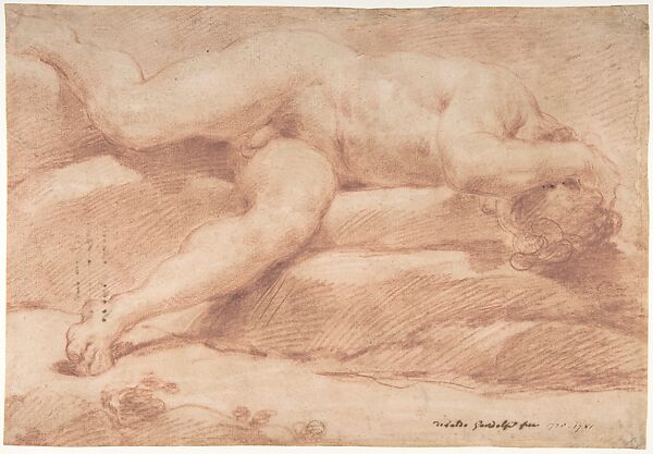 Reclining Male Nude (recto); Seated Male Nude (verso)