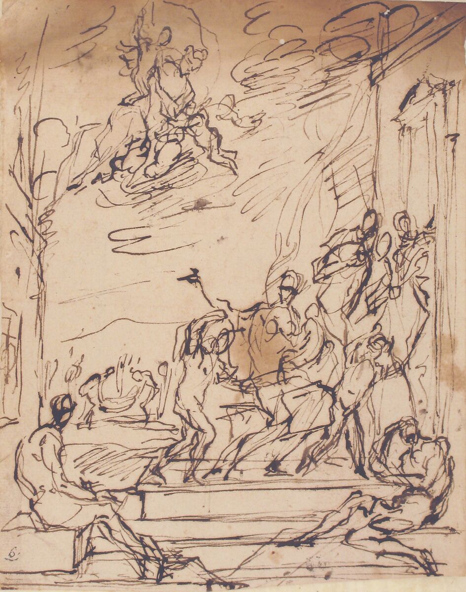 Unidentified Subject: Scene of Martyrdom ?, Micco Spadaro (Domenico Gargiulo) (Italian, Naples 1609/10–1675 Naples (?)), Pen and brown ink