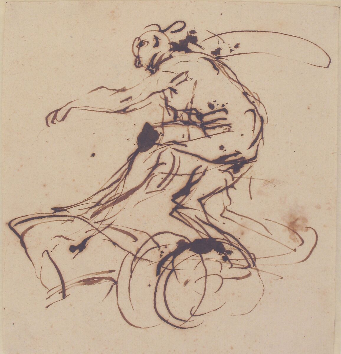 Charioteer, Micco Spadaro (Domenico Gargiulo) (Italian, Naples 1609/10–1675 Naples (?)), Pen and brown ink