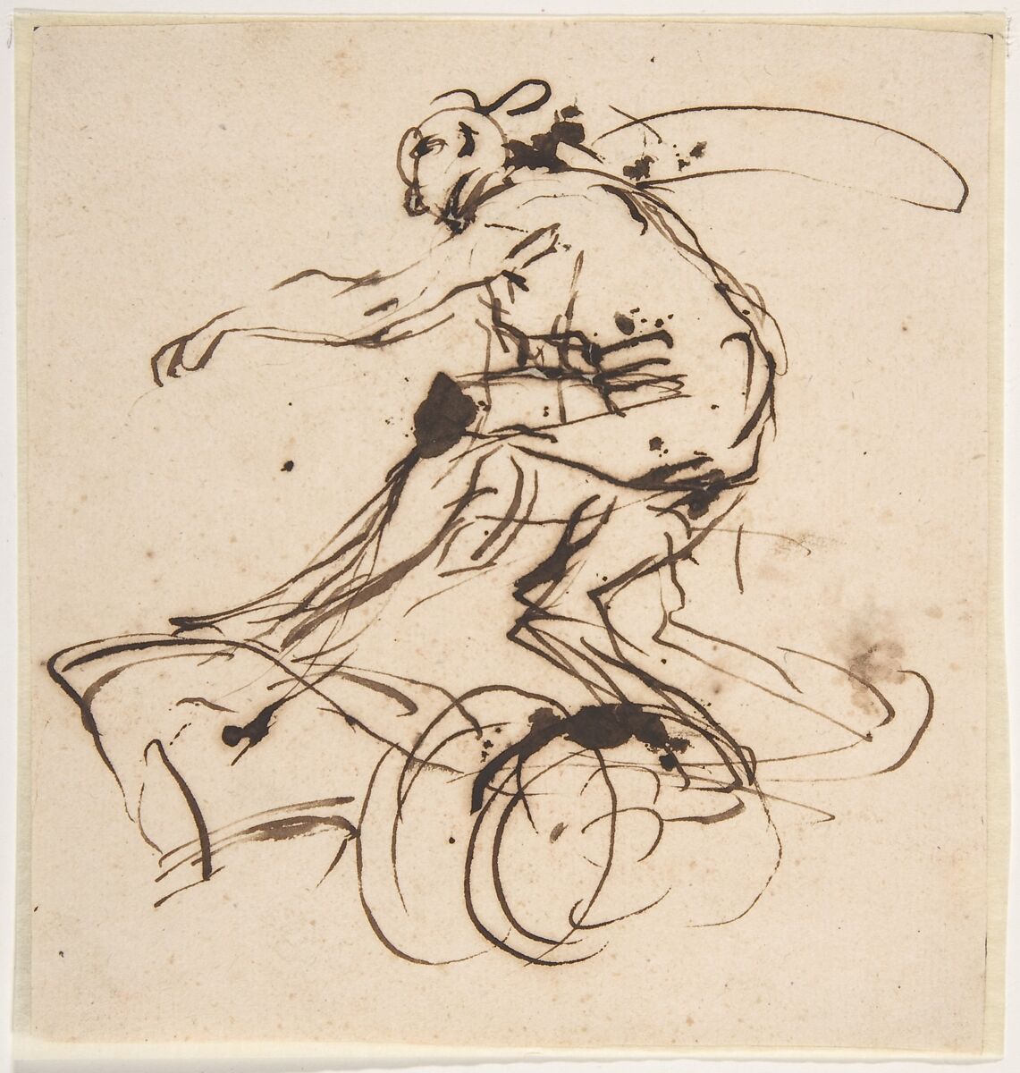 Charioteer, Micco Spadaro (Domenico Gargiulo) (Italian, Naples 1609/10–1675 Naples (?)), Pen and brown ink 