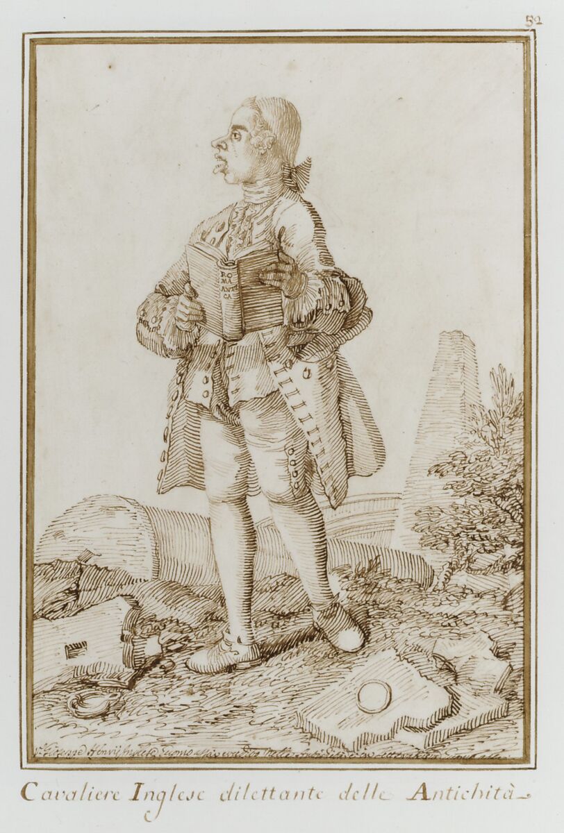 Joseph Henry of Straffan, Co. Kildare, Pier Leone Ghezzi (Italian, Comunanza near Ascoli Piceno 1674–1755 Rome), Pen and brown ink, over traces of black chalk