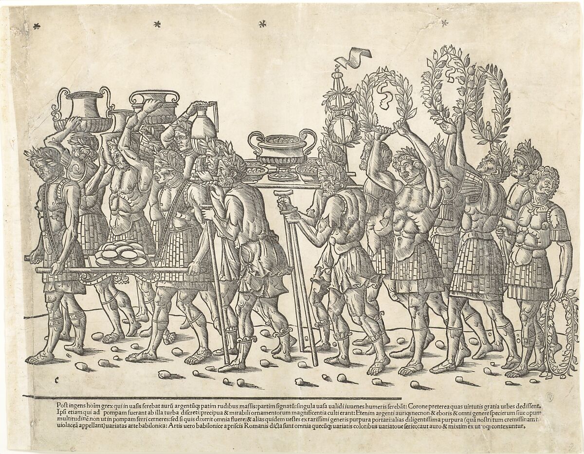 The Triumph of Caesar, Jacob of Strasbourg (Italian School, born Alsace, active Venice, 1494–1530), Woodcut in eleven parts