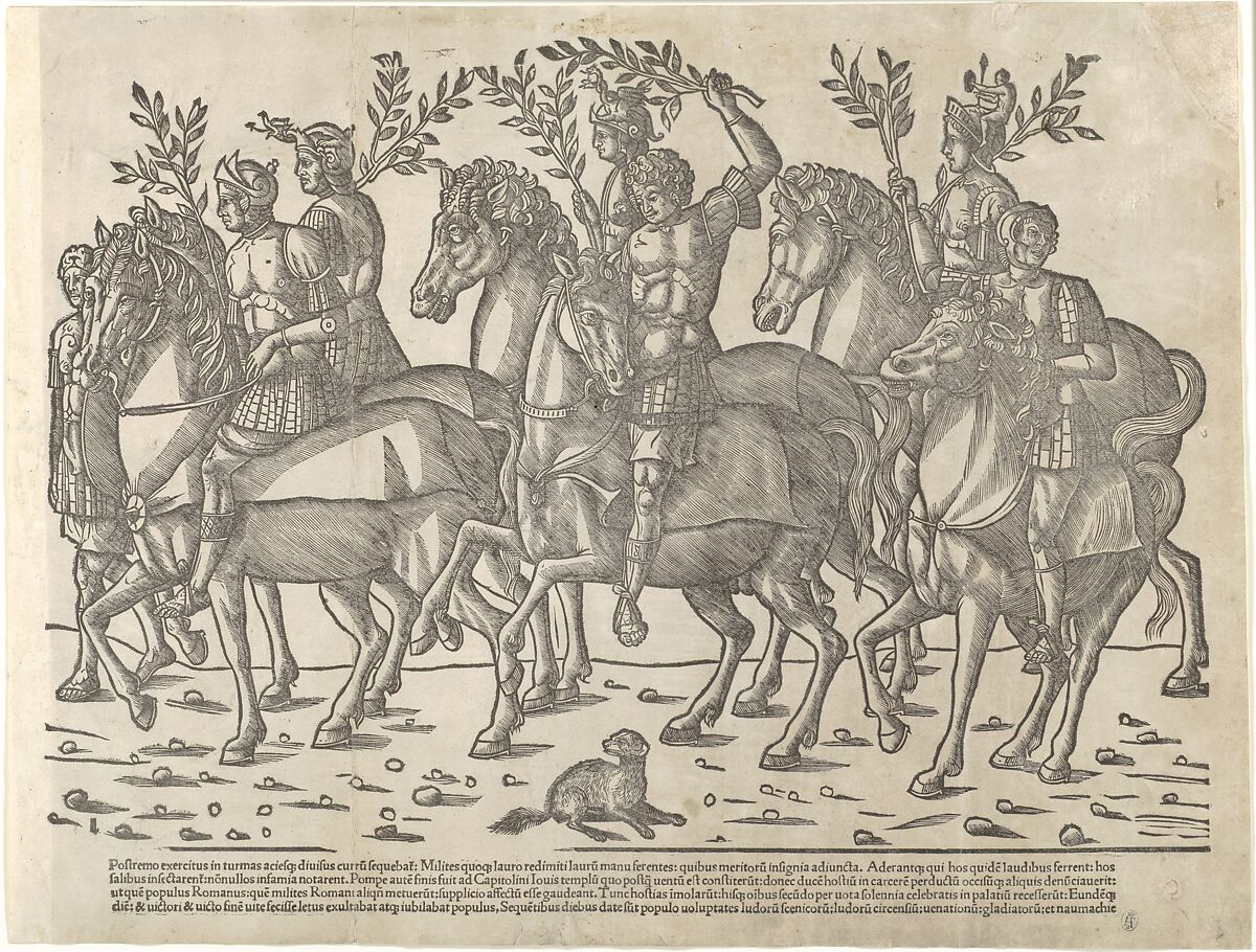 The Triumph of Caesar, Jacob of Strasbourg (Italian School, born Alsace, active Venice, 1494–1530), Woodcut in eleven parts