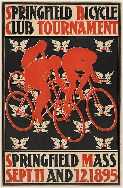 Springfield Bicycle Club Tournament, William Henry Bradley (American, Boston, Massachusetts 1868–1962 La Mesa, California), Lithograph 