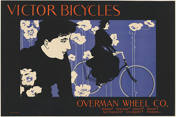 Victor Bicycles, Overman Wheel Company, William Henry Bradley  American, Lithograph