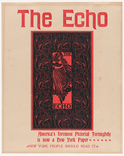 The Echo: America's Foremost Pictorial Fortnightly, William Henry Bradley (American, Boston, Massachusetts 1868–1962 La Mesa, California), Commercial relief process and letterpress 